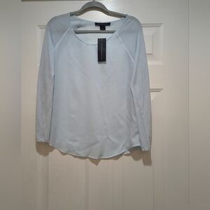 nwt french connection Light Blue Long Sleeve  Top. Size Medium